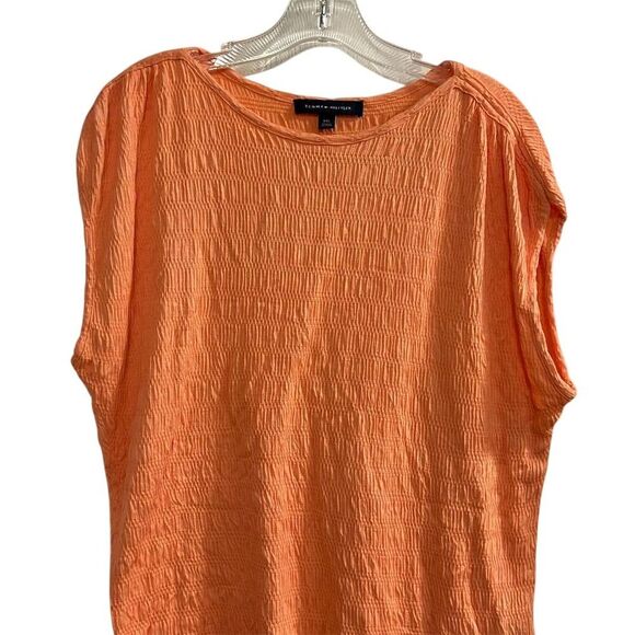 Tommy Hilfiger Women's Cap Sleeve Tee Orange Size L Casual Summer - Picture 2 of 9